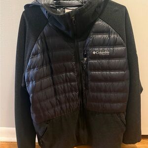 Columbia Black Hybrid Puffer Hoodie Jacket